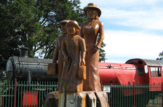 Wooden Statue - Perth, Tasmania